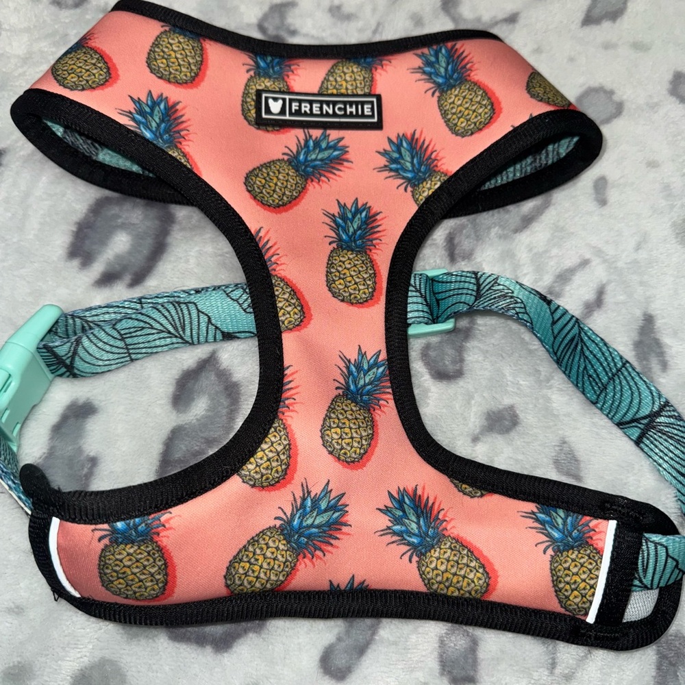 Frenchie Pineapple Reversible Dog Harness